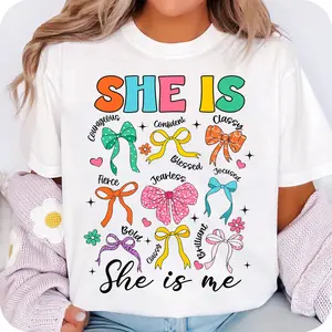 She Is Mom Coquette Bow Shirt, Floral Blessed Mom, Mother's Day Mom Life for Shirts  Gifts