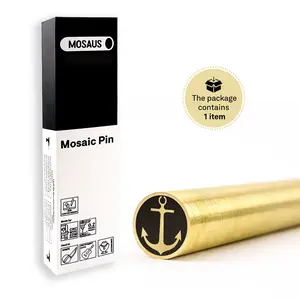 MOSAUS Mosaic Pin for Knife | Anchor | Brass or Stainless | Decorative Brass Knife Handle Pins