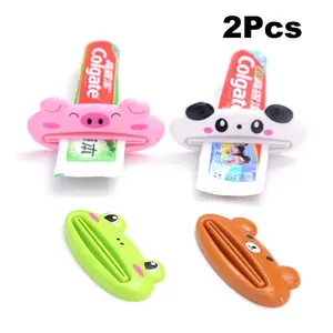 Cute Cartoon Animal Toothpaste Dispenser Set, Creative Toothpaste Squeezer, Bathroom Accessories, Multi-Functional Small Items