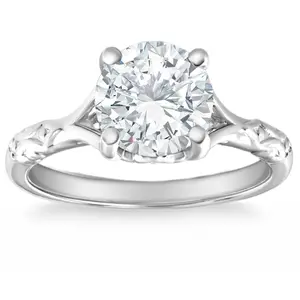 2Ct Certified Diamond 950 Platinum Solitaire Diamond Engagement Ring Lab Grown