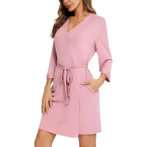 Women's Lightweight Robe Soft Kimono Robes Short Bathrobe for Women Sleepwear