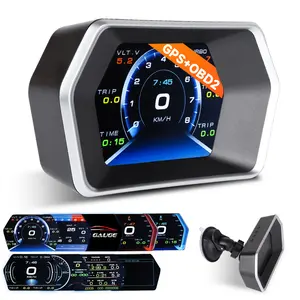 3'' OBD2+GPS Head-Up Digital Dashboard Speedometer for Vehicles Compatible with OBD2-equipped Models Manufactured after 2008,  Supports KM/H & MPH, OBD Multifunction LCD Display Car Stuff