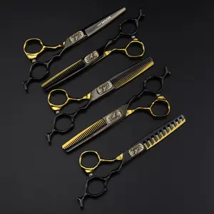 6.0 Inch Hair Cutting Scissors, High-End 440C Stainless Steel, Ergonomic Right Hand Design, Cutting and Thinning Scissors, Hair Cutting Accessories