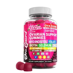 Clean Nutra Myo-Inositol, Folate, Biotin, Selenium, Zinc, Vitamin C D B1 B3 & More for Women's Cycle Support - Ova Guard
