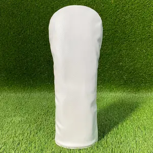 Multi-size golf club headcovers, pure white appearance suitable for different club types, soft lining for protection, wear-resistant and scratch-resistant, practical golf accessory, Golf Equipment