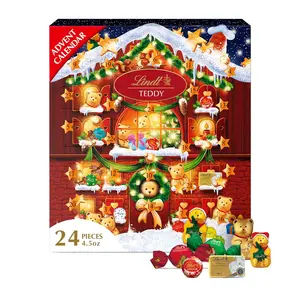 Holiday Teddy Bear Chocolate Candy Advent Calendar, 4.5 oz.