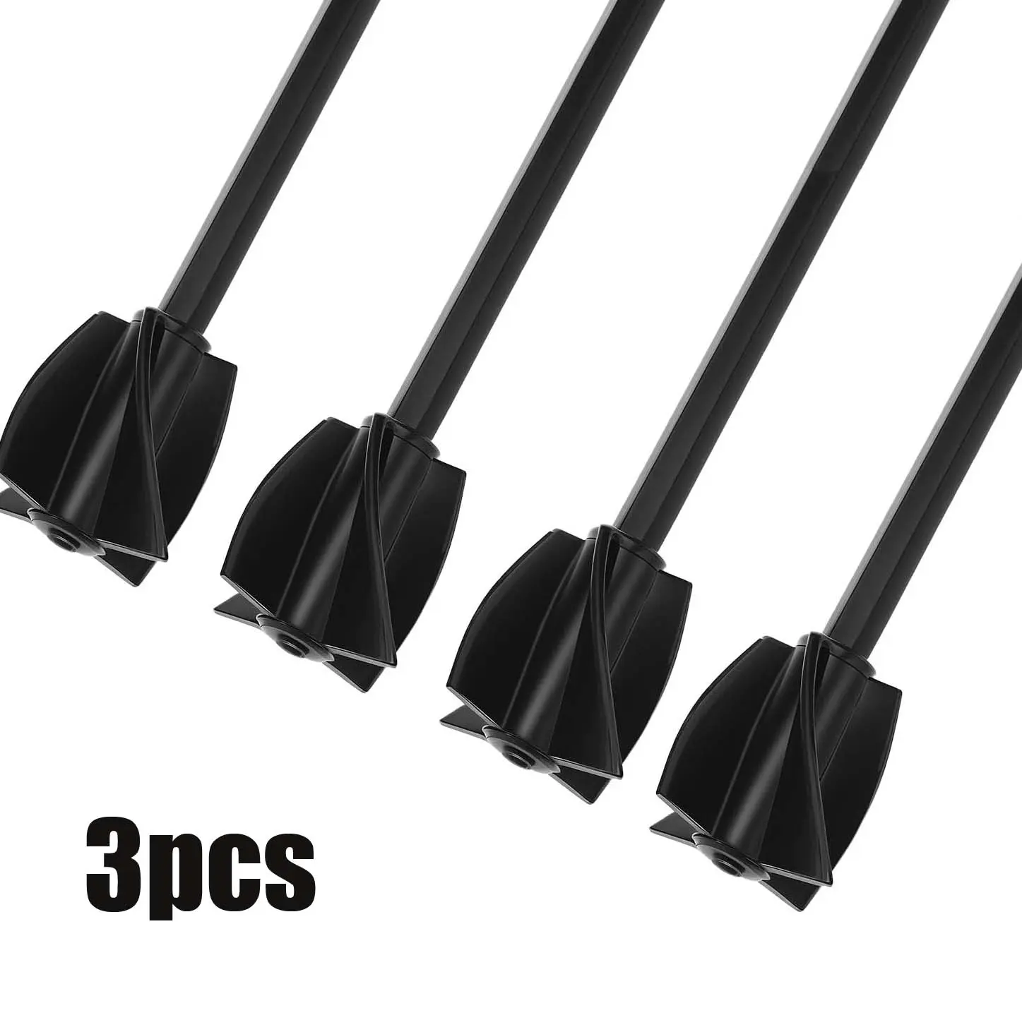Reusable resin mixing paddle, 3 handheld resin mixing and stirring rods, suitable for paint mixing tools in both home and office scenarios. With diverse functions, easy cleaning, and convenient use, it is a practical tool. (black)