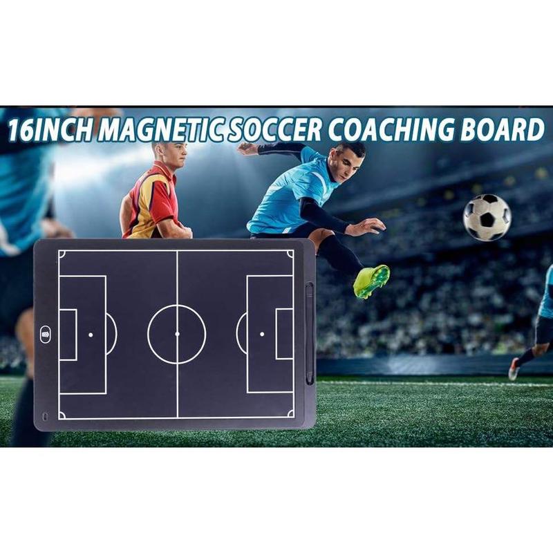 16-inch portable electronic tactics board for football, basketball, rugby, handball, ice hockey and field hockey - for coaches' tactical teaching and match explanation