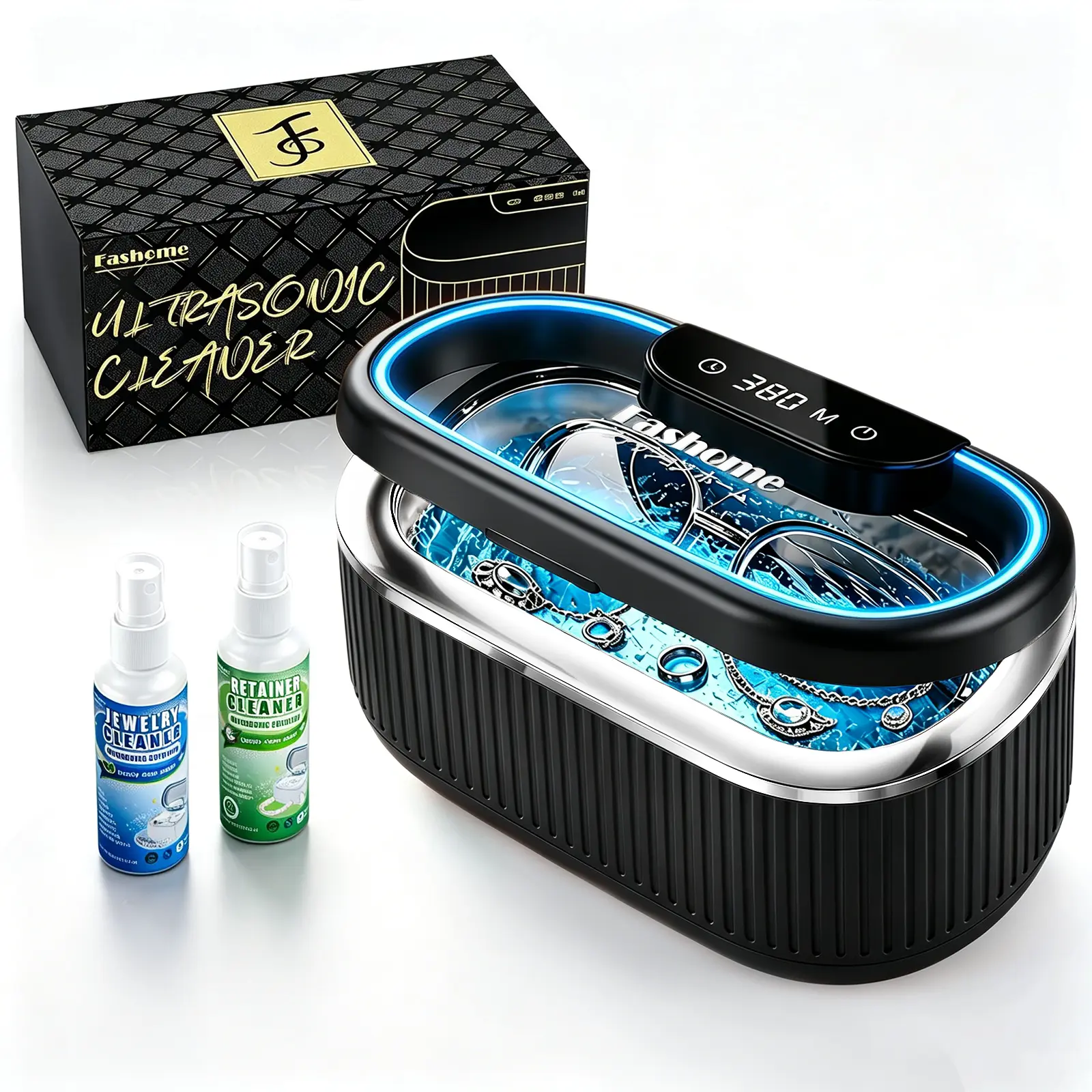 Portable Ultrasonic Jewelry and Denture Cleaner - Enjoy Priority Packaging and Delivery Services When Purchasing from Our Store