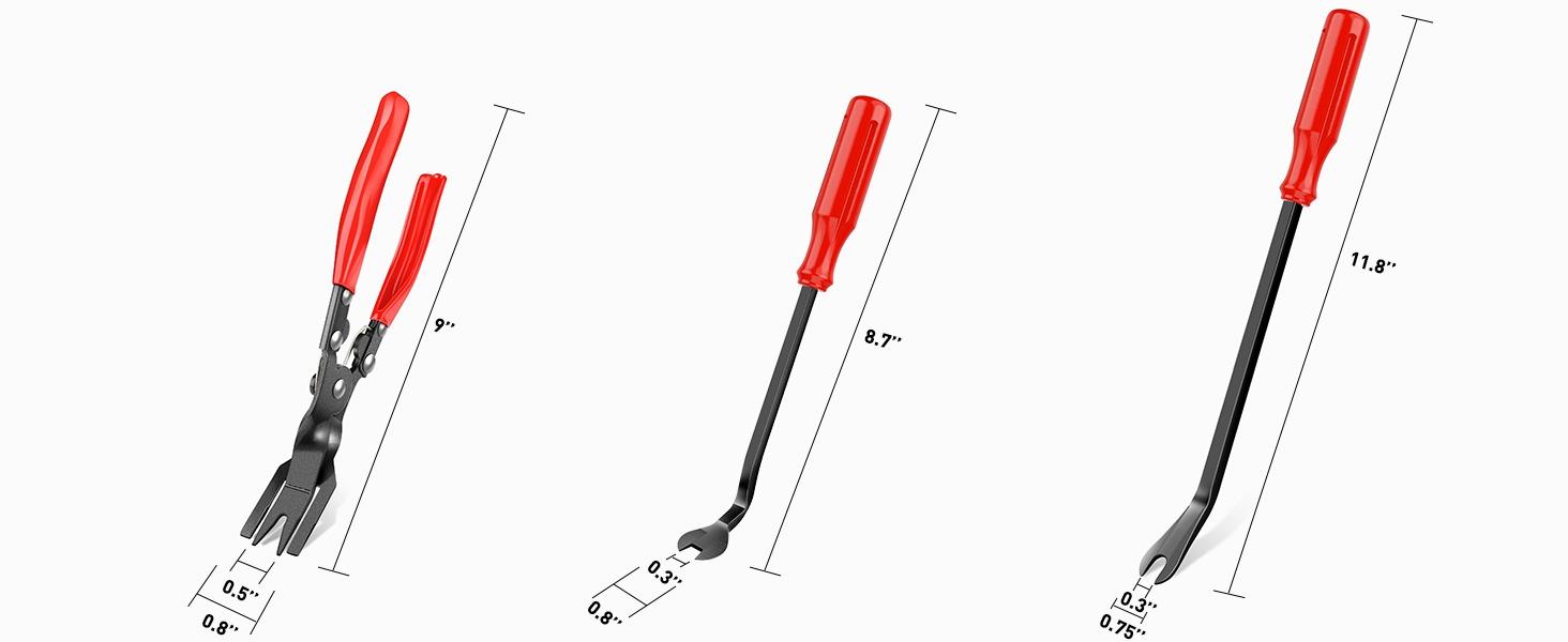 Nilight 3PCS Clip Pliers Set & Fastener Remover Auto Trim Removal Tool Kit Auto Upholstery Combo Repair Kit with Storage Bag for Car Panel Dashboard