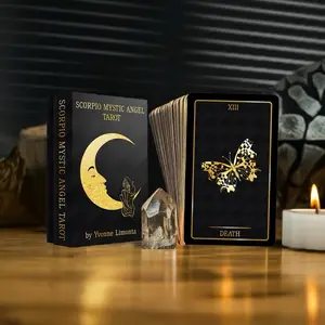 Scorpio Mystic Angel Tarot Deck / 78 Cards / Guidebook / Gold Gilded Edge