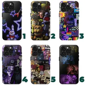 Ver2 FNaF 2 Bonnie Foxy Chica Freddy Two-In-One Drop-Resistant Mobile Phone Case Protection, Shockproof For IPhone 17-12, Pro Max, Pro Plus, and Samsung S25 24 23 Safety Case