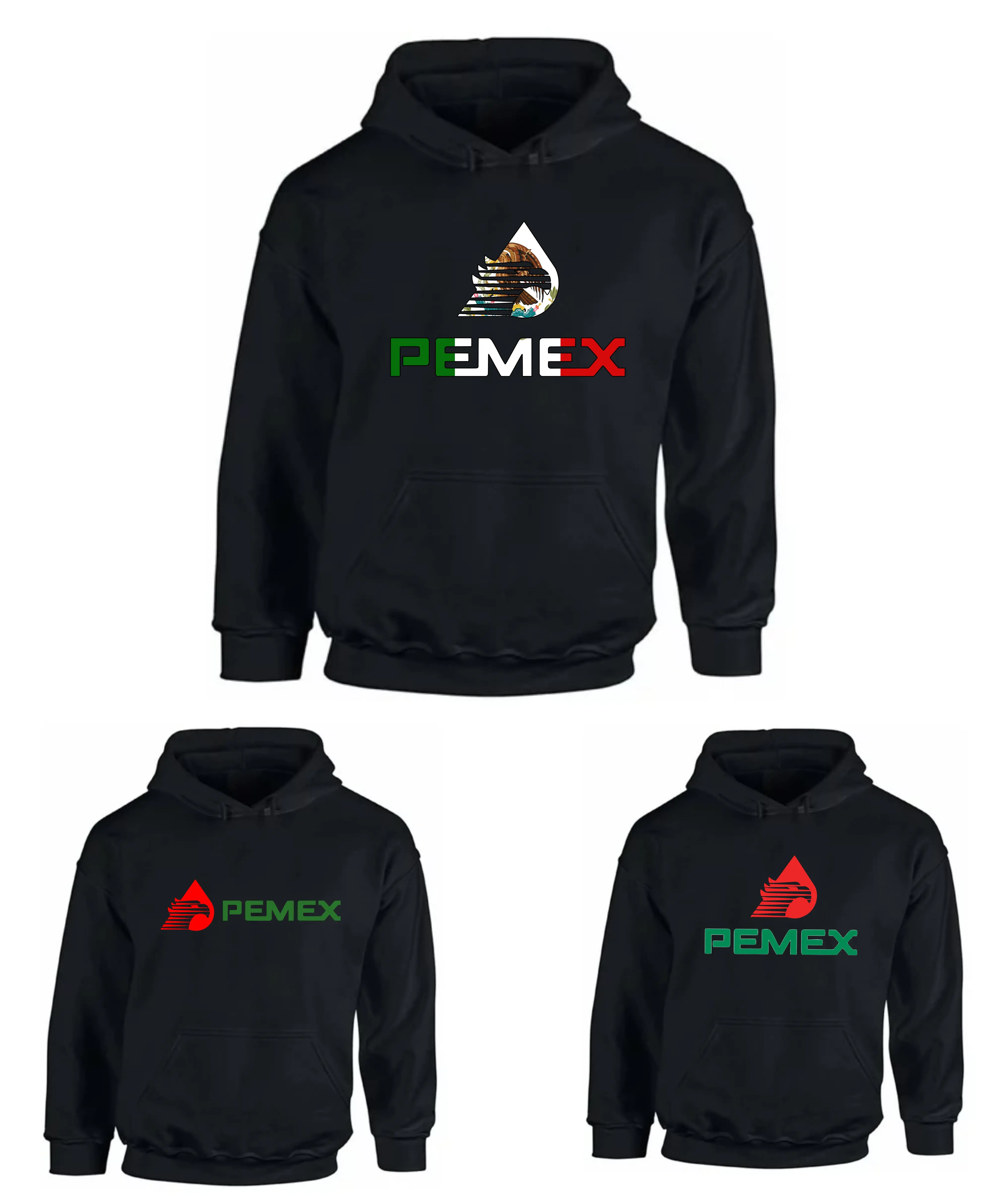 Men's Pemex Gasolinera Mexico Cotton Hoodie - Unisex Casual Pullover Tops, Comfortable Everyday Longsleeves Sweatshirts, Soft Athletic Streetwear (S,M,L,XL,XXL)