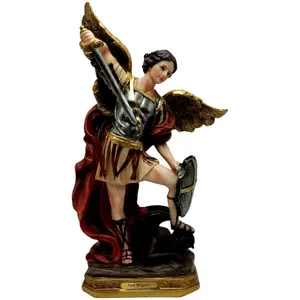 San Miguel Arcangel 16" -25364-16 St Michael Archangel Estatua Brand New Guardian and Protector Saint Religious Decor