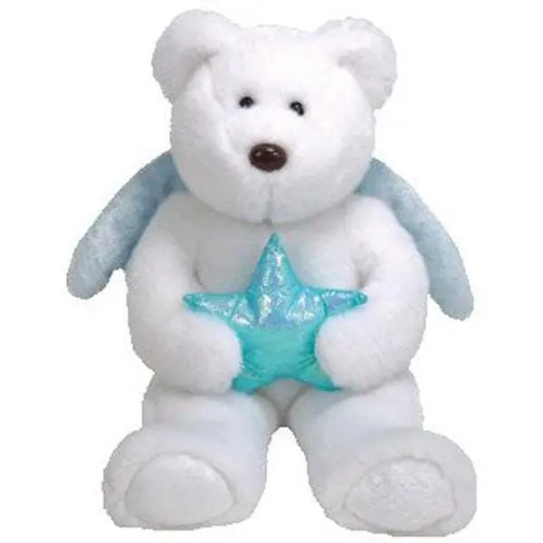 TY Beanie Buddy - STAR the Bear (Blue Star) (14 inch) - MWMTs