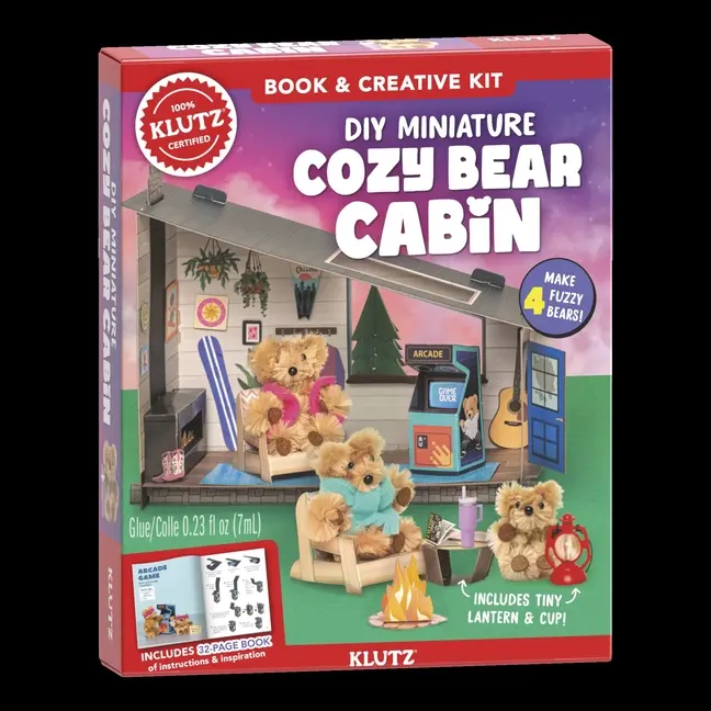 DIY Miniature Cozy Bear Cabin by Klutz (Hardcover)
