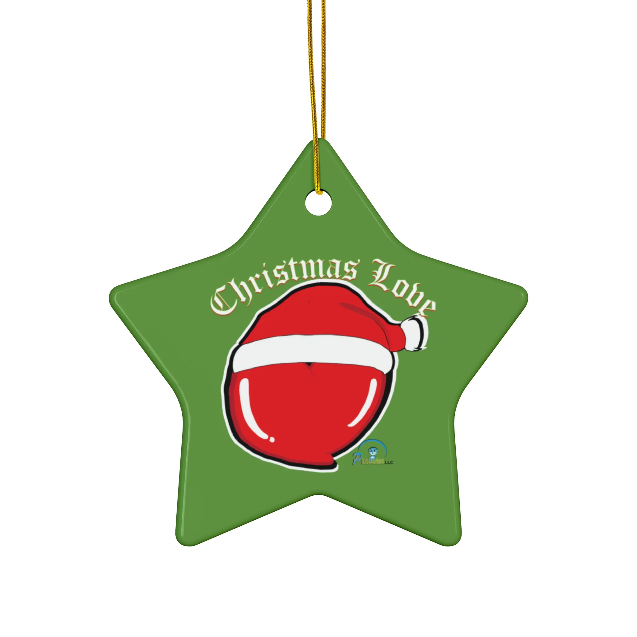 Christmas Love Ceramic Ornament - Holiday Decor, Festive Ornament, Gift for Family, Tree Decoration, Winter Home Decor