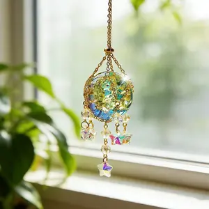Crystal Star Decorative Wind Chime, Rainbow Maker, Dreamy Color Design, Bedroom Window Balcony Decor, Healing Gift for Best Friend