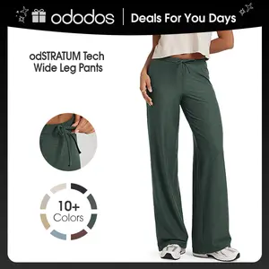 ODODOS Women's Wide Leg Pants - Ultra Soft odSTRATUM Tech Adjustable Mid-Rise Casual Pajama Lounge Pants summerwins