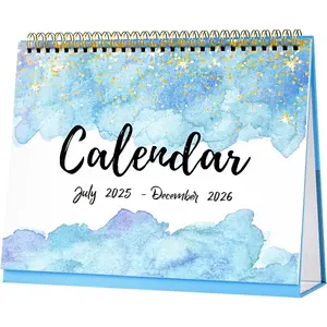 Desk Calendar 2025-2026 - 2025-2026 Desk Calendar Standing Flip, 9.8" x 8.3", Jul. 2025 - Dec. 2026, Desktop Calendar 2025-2026, Memo Lined Pages with Thick Paper,  -Wire Binding