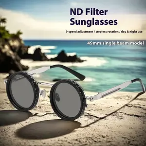 Adjustable Sunglasses Round Polarized Glasses with Adjustable Tint Unisex