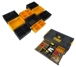 ToughSystem 2.0 3-Drawer Tool Box Compatible Small Nesting Bin Sets - Yellow