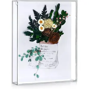 8x10 Shadow Box Frame,  Photo Picture Frame, DIY Tabletop Display Case,  Clear Memory Box for Dried / Room/Birthday/Wedding/Party/Shop Decor (1.5" Interior Depth)