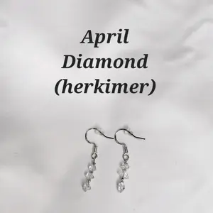 Herkimer April Birthstone Earrings