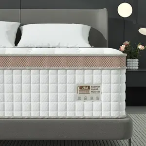 BedStory 12-14'' Hybrid Mattress, Full/Queen/King, Gel Memory Foam & Pocket Springs for Pressure Relief & Support, Fiberglass Free