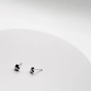 Chubby Heart Stud Earrings - Premium S925 Sterling Silver Hypoallergenic Love Earrings