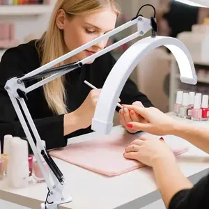 1Pcs Curved Table Lamp, LED Folding Table Lamp, USB-Powered Clip-On Standing Lamp, Rotatable and Dimmable, For Home Bedrooms and Home Offices, Beauty Salon Lighting for Manicures and Eyelash Extensions, Perfect for All Occasions