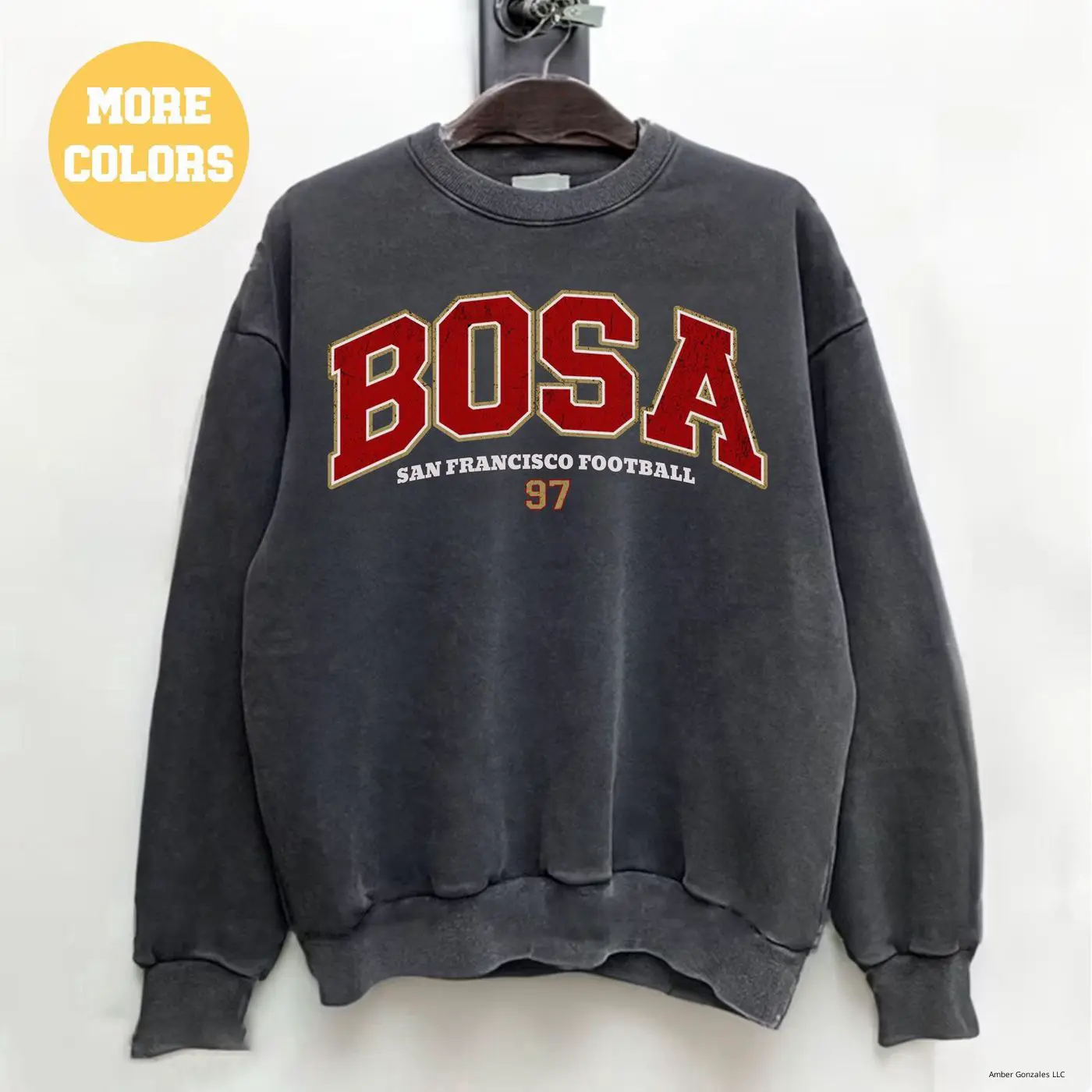 Comfort Colors Nick Bosa San Francisco Football Sweatshirt, Vintage San Francisco Football Crewneck Sweatshirt, San Francisco T-Shirt, Niner