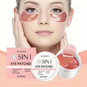 60pcs 5In1 Pink Eye Mask, Under Eye Patches, Eye Bag Mask, Containingit Is Moisturizing And Breathable, Deeply Moisturizing, Collagen Components, Tightening The Skin Around The Eyes, Available in Family Packs And Travel Packs, Eye Treatment Mask
