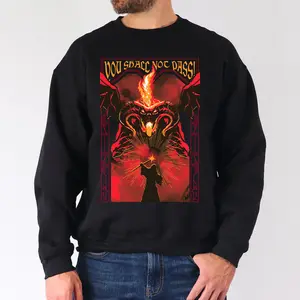 LOTR You Shslll Not Pass Version 10 Gandalff vs Balrog T shirt Hoodie Sweatshirt