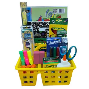 Art Smart Supply Set - Includes Crayola crayons, markers, colored pencils, glue sticks, watercolors, #2 pencils, Sharpie permanent markers, highlighters, scissors, ruler, school glue, composition book, construction paper, erasers, stickers & more