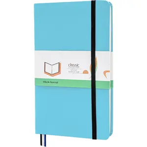 Hardcover Notebook Blank Journal Sketchbook for Drawing, Medium 5.5 by 8.4 Inch, 100 GSM Thick Paper (LightBlue, Plain)