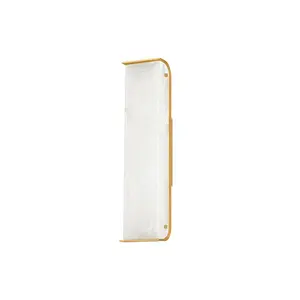 Hera Sconce - Alabaster Stone & Vintage Brass Wall Lighting Inspired by Greek Architecture