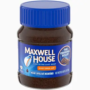Maxwell House Original Medium Roast Instant Coffee 2 oz Jar Smooth Full-bodied Flavor No Brewer Required Beverage - Bean