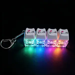 Kitty Keyboard Fidget Keychain - Cute Clicker Toy, Kawaii Portable ASMR Stress Relief Toy for ADHD & Anxiety