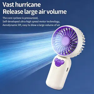 USB mini handheld fan, compatible with USB devices—upgraded motor, rechargeable portable cooling fan, suitable for travel, outdoor, picnic, and office settings. Lightweight and portable air cooler, High Power Fan