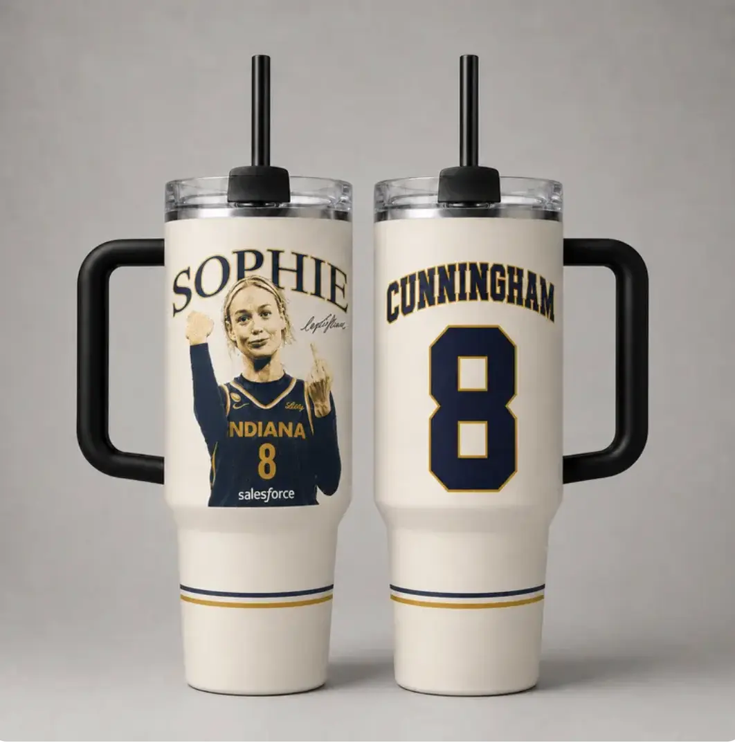 Graphic Sophie Point God Straight Basketball Tumbler 40oz With Handle, Travel Mug Gift for Fans
