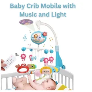 Fall Halloween Gift  Musical Crib Mobile with Light & Projector – Remote Control Baby Mobile for Crib with Hanging Toys, Timer Function, for 0–24 Month Boys & Girls