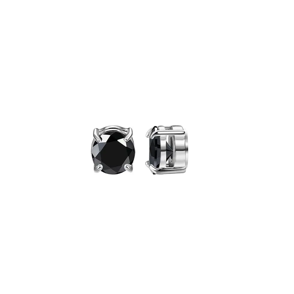 8mm black round zirconium in steel color