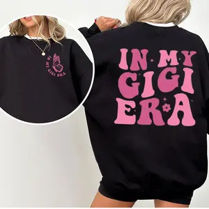 [Made In USA] In My Gigi Era Sweatshirt, Retro Groovy Grandma Sweater, New Grandma Gift, Mothers Day Gift, Cute Butterfly Graphic Shirt For Women, Cozy Family Matching Outfit, Sizes S - 5XL