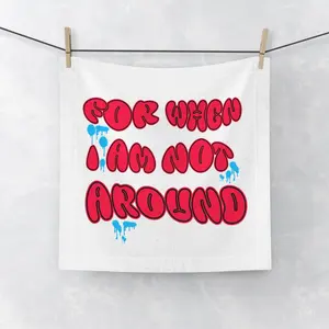 Funny Boyfriend Gift - 'For When I Am Not Around' Personal Cotton Towel - Playful and Practical, Valentine's day gift for him