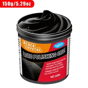 150G/5.29Oz Multi-Purpose Plastic And Rubber Repair Paste, Dual-Function Interior And Exterior Restorer, Scratch Eliminator, Fade And Aging Resistant, Gloss Enhancer, Tire And Plastic Surface Revitalizer, Safe for All Colors, Suitable for Vehicles