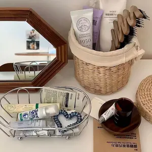 Vintage Storage Basket Organizer, Hollow Out Design Mini Container, Ideal for Office Supplies & Medicines, Decorative Display Piece, Minimalist Storage Basket, Home Organizer