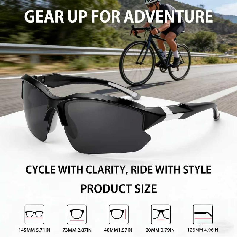 4-Pack Polarized Sports Sunglasses for Men Women, Rimless UV400 Shades, Lightweight Anti-Glare Windproof Sun Glasses, Trendy Unisex Eyewear for Running Fishing Golf Driving Cycling Hiking & Outdoor Activities, All-Day Comfort Fit bikesunglasses