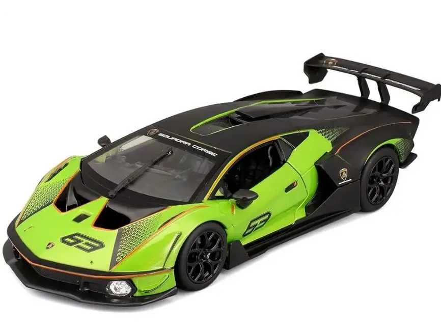 Bburago 1:24 Diecast Model Car Lamborghini Essenza SCV12 #63 Green 18-28017