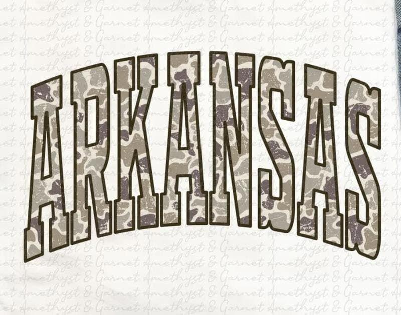 Gildan CAMO State Crewneck Sweatshirt - Ash Color, 100% Cotton, All 50 States Available